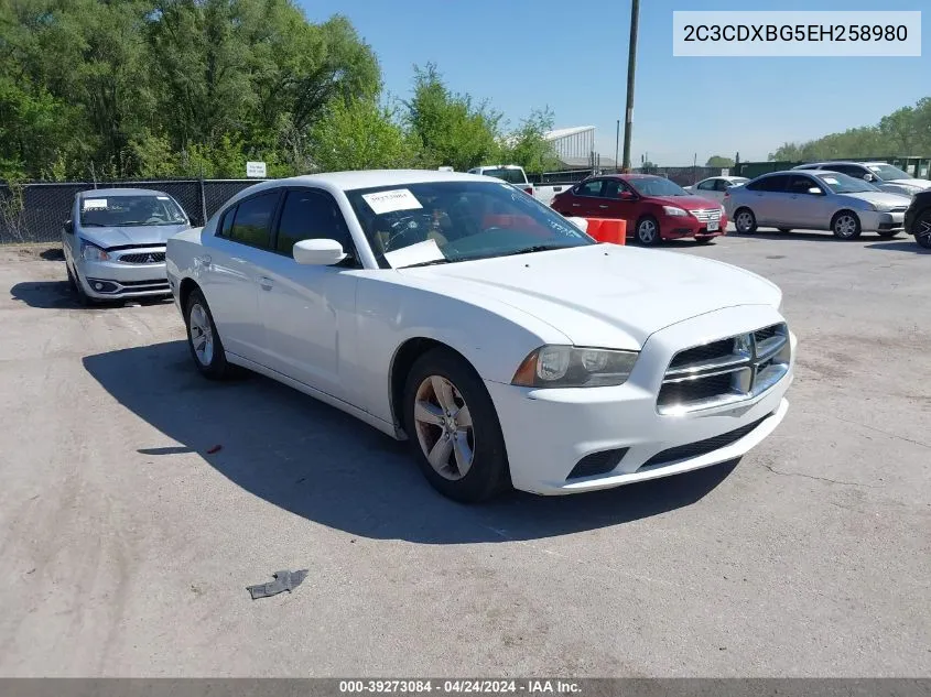 2014 Dodge Charger Se VIN: 2C3CDXBG5EH258980 Lot: 39273084