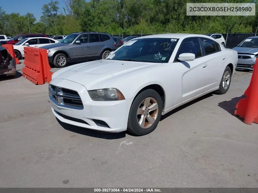 2014 Dodge Charger Se VIN: 2C3CDXBG5EH258980 Lot: 39273084