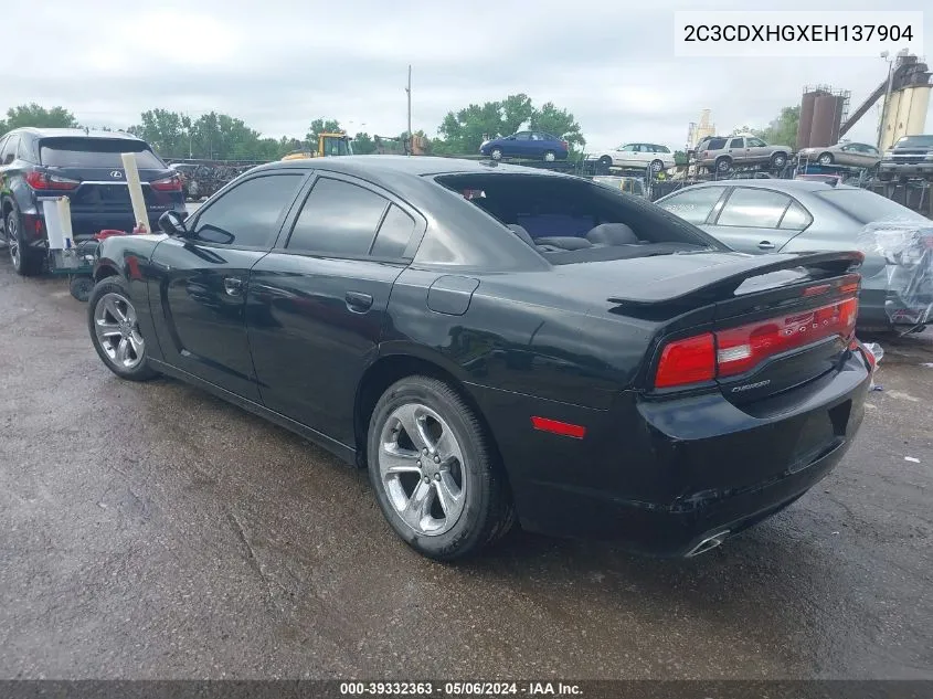 2014 Dodge Charger Sxt Plus VIN: 2C3CDXHGXEH137904 Lot: 39332363