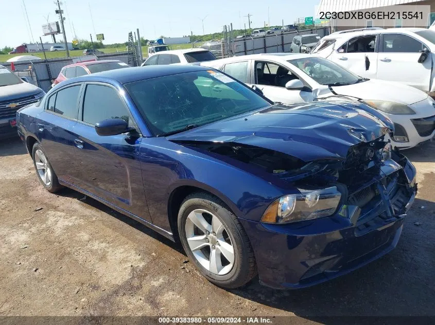 2014 Dodge Charger Se VIN: 2C3CDXBG6EH215541 Lot: 39383980