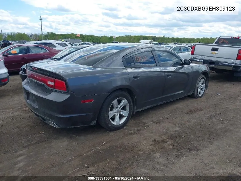 2014 Dodge Charger Se VIN: 2C3CDXBG9EH309123 Lot: 39391531