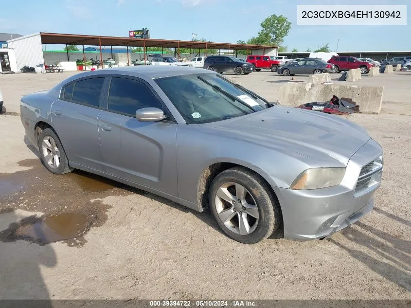 2014 Dodge Charger Se VIN: 2C3CDXBG4EH130942 Lot: 39394722