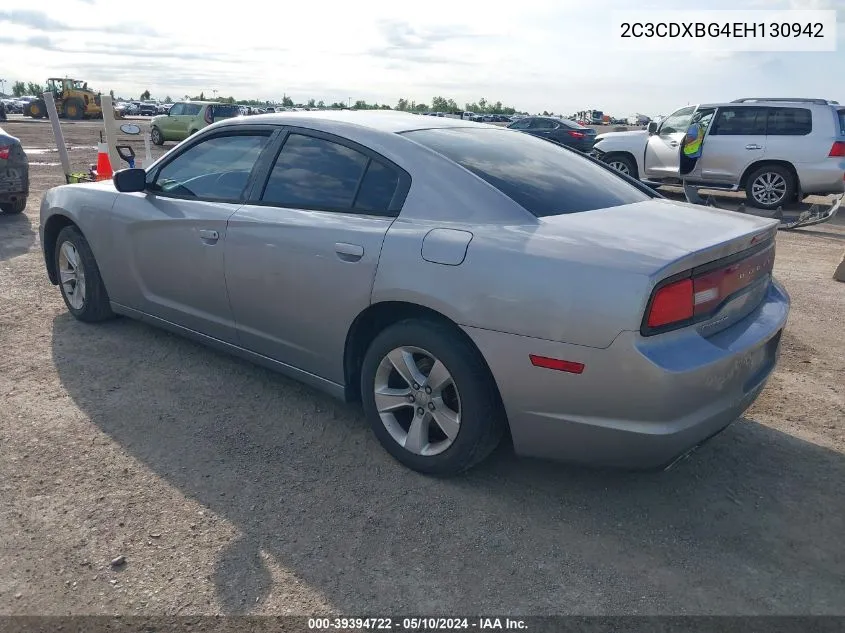 2014 Dodge Charger Se VIN: 2C3CDXBG4EH130942 Lot: 39394722