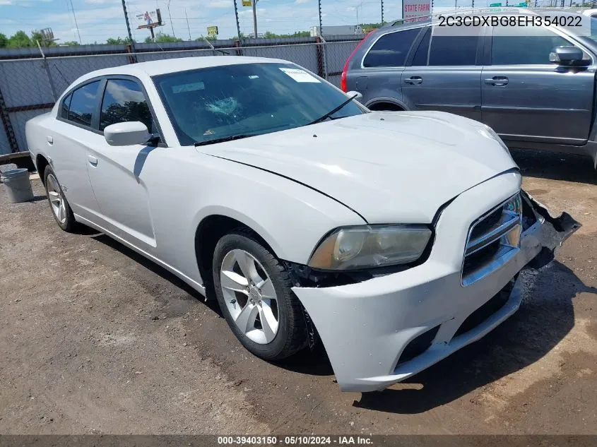 2014 Dodge Charger Se VIN: 2C3CDXBG8EH354022 Lot: 39403150