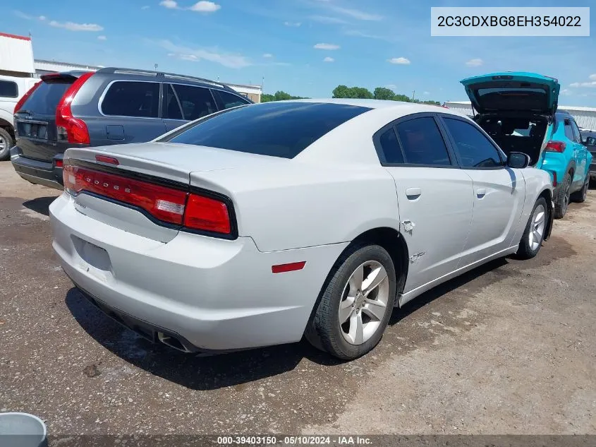 2014 Dodge Charger Se VIN: 2C3CDXBG8EH354022 Lot: 39403150