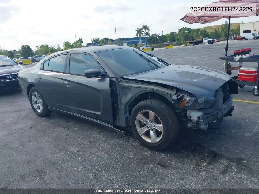 2014 Dodge Charger Se VIN: 2C3CDXBG1EH243229 Lot: 39408302