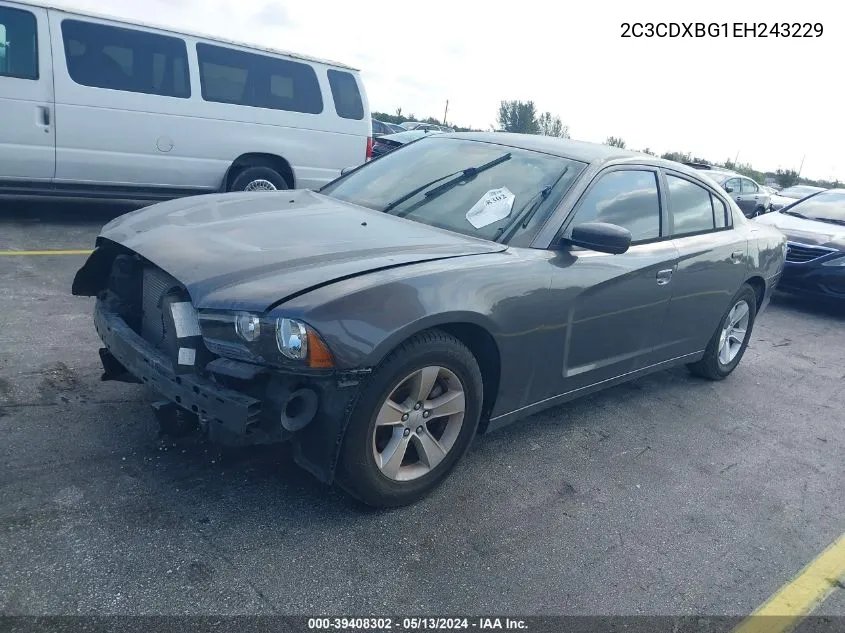 2014 Dodge Charger Se VIN: 2C3CDXBG1EH243229 Lot: 39408302