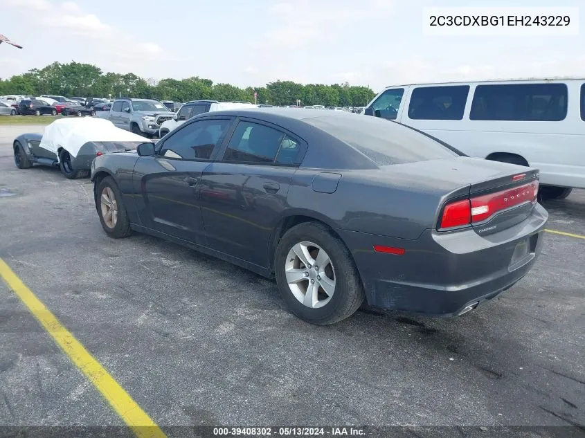 2014 Dodge Charger Se VIN: 2C3CDXBG1EH243229 Lot: 39408302