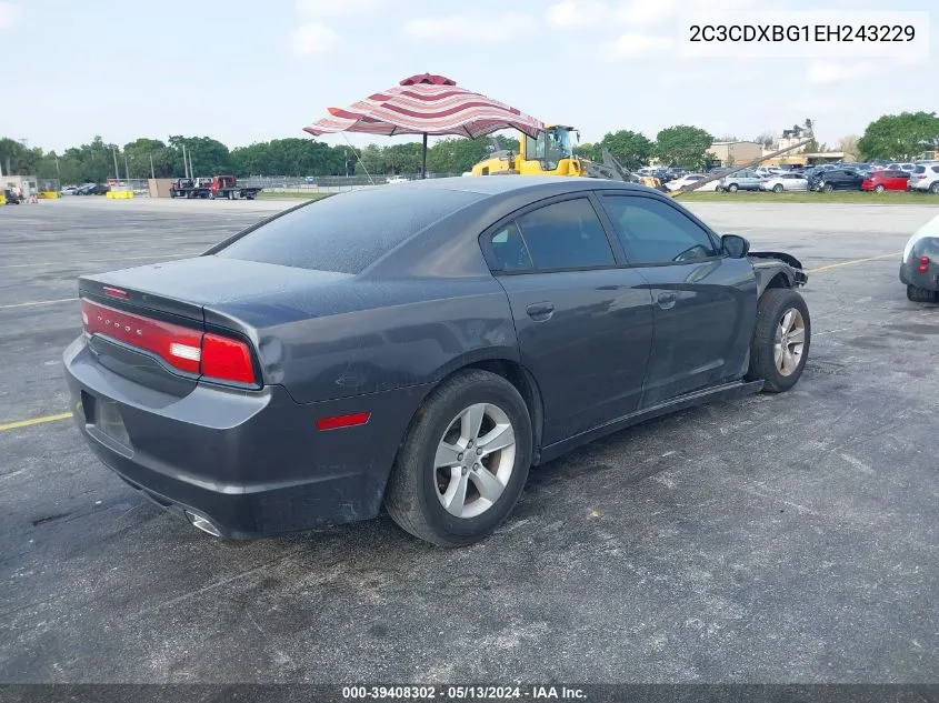 2014 Dodge Charger Se VIN: 2C3CDXBG1EH243229 Lot: 39408302