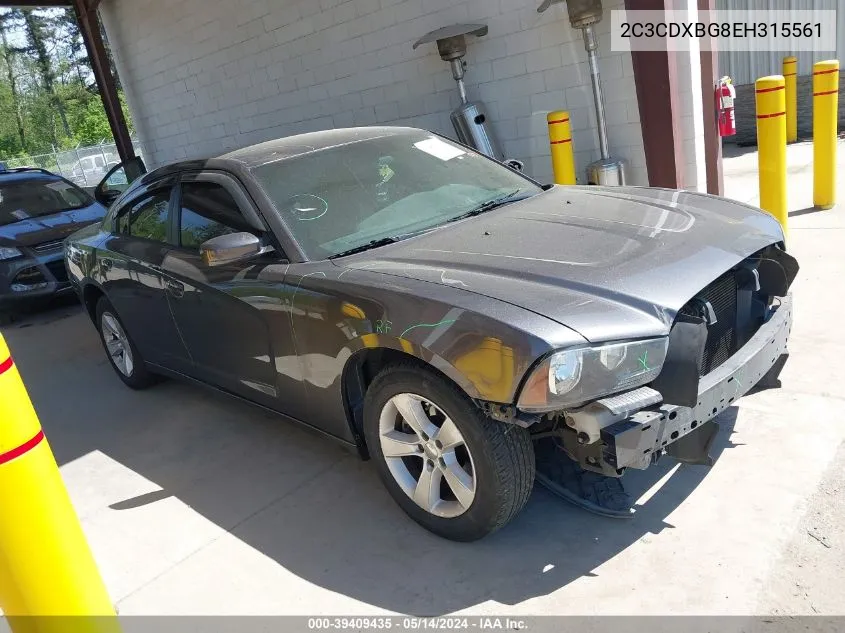 2014 Dodge Charger Se VIN: 2C3CDXBG8EH315561 Lot: 39409435