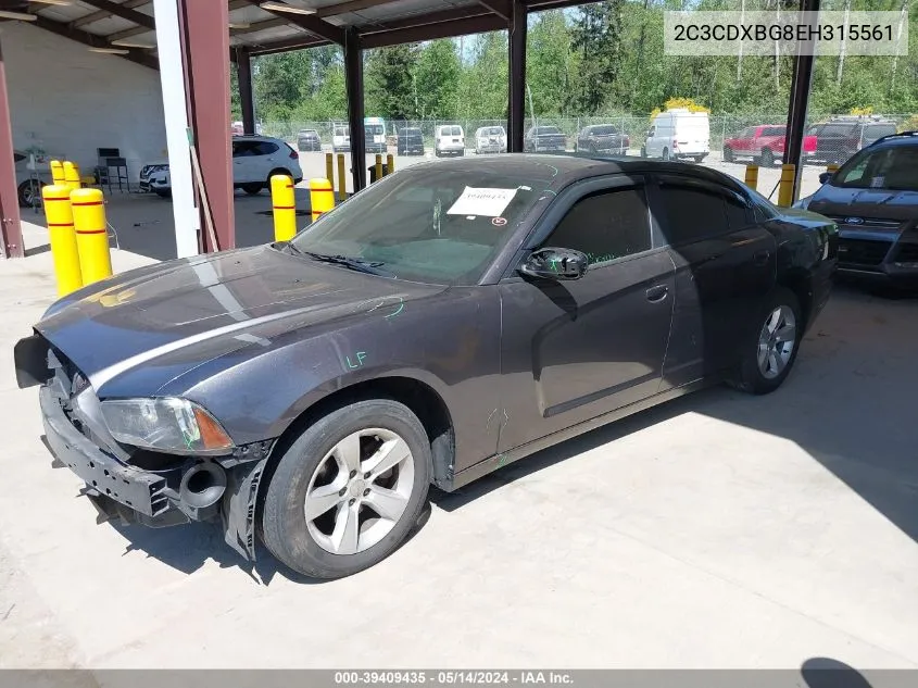 2C3CDXBG8EH315561 2014 Dodge Charger Se