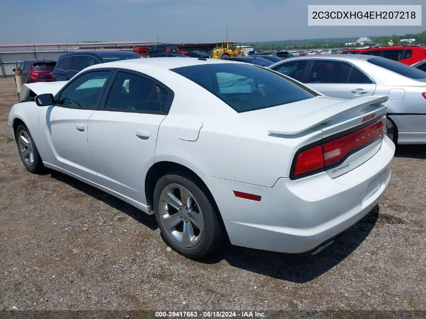 2014 Dodge Charger Sxt Plus VIN: 2C3CDXHG4EH207218 Lot: 39417663