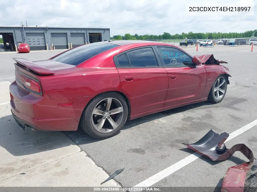 2014 Dodge Charger R/T 100Th Anniversary VIN: 2C3CDXCT4EH218997 Lot: 39435895