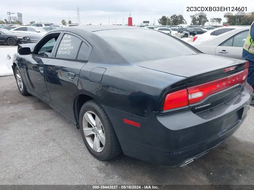 2014 Dodge Charger Se VIN: 2C3CDXBG3EH124601 Lot: 39443037