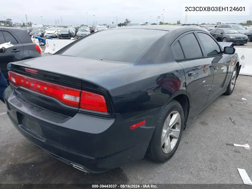 2014 Dodge Charger Se VIN: 2C3CDXBG3EH124601 Lot: 39443037