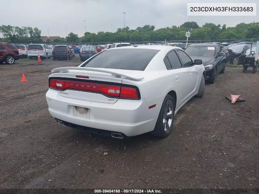 2014 Dodge Charger Sxt VIN: 2C3CDXHG3FH333683 Lot: 39454168