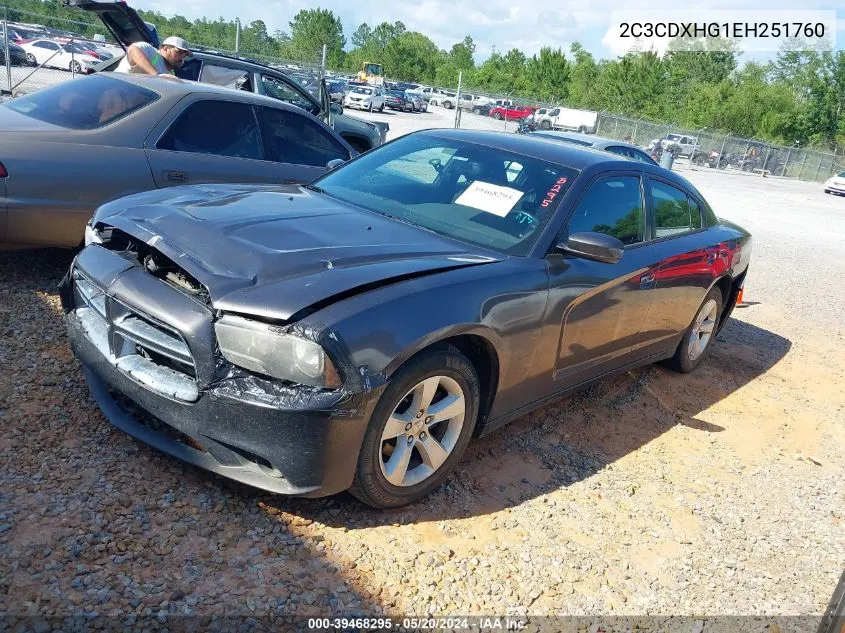 2C3CDXHG1EH251760 2014 Dodge Charger Sxt