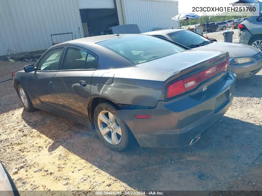 2C3CDXHG1EH251760 2014 Dodge Charger Sxt