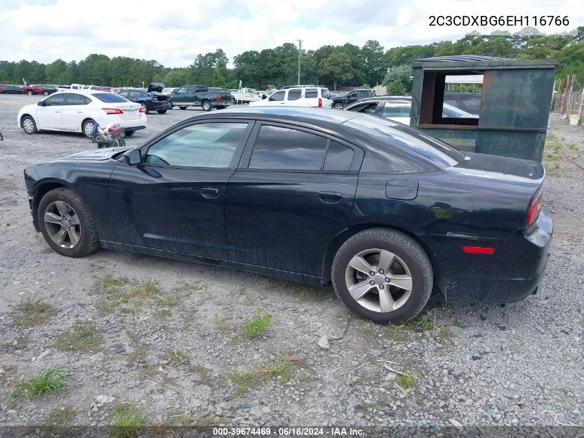 2014 Dodge Charger Se VIN: 2C3CDXBG6EH116766 Lot: 39674469