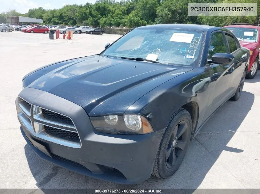 2014 Dodge Charger Se VIN: 2C3CDXBG6EH357940 Lot: 39776273