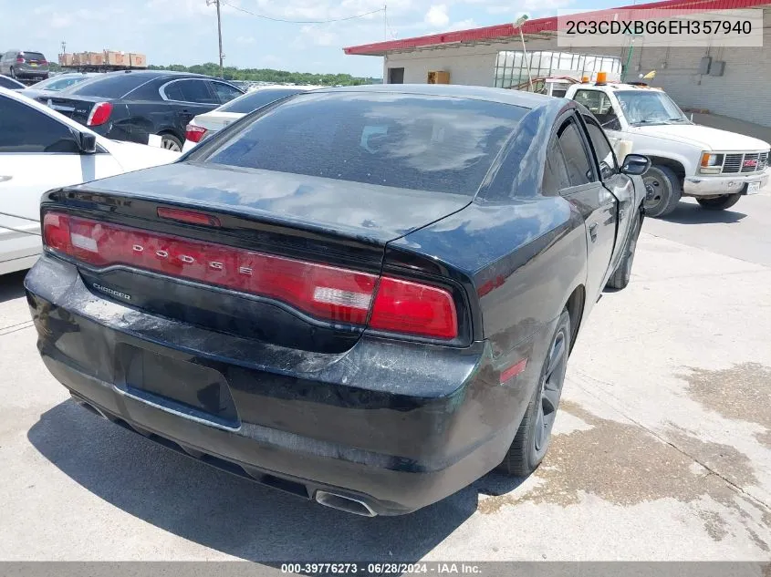 2C3CDXBG6EH357940 2014 Dodge Charger Se