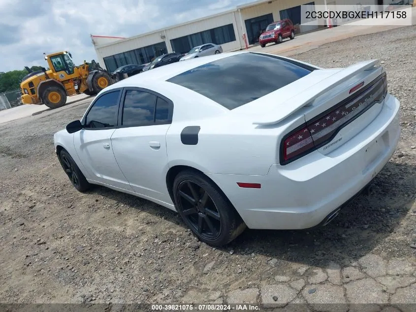 2014 Dodge Charger Se VIN: 2C3CDXBGXEH117158 Lot: 39821075