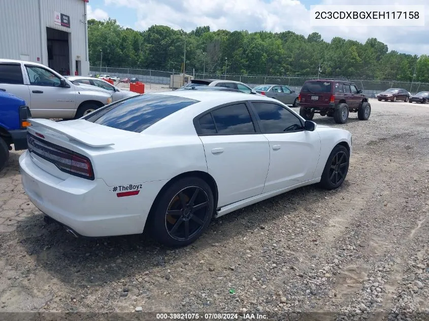 2014 Dodge Charger Se VIN: 2C3CDXBGXEH117158 Lot: 39821075