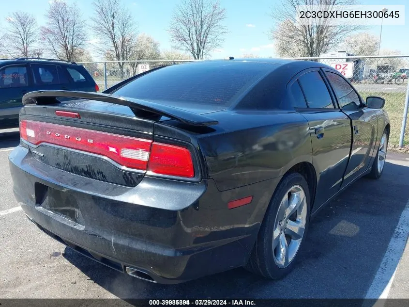 2014 Dodge Charger Sxt VIN: 2C3CDXHG6EH300645 Lot: 39985394