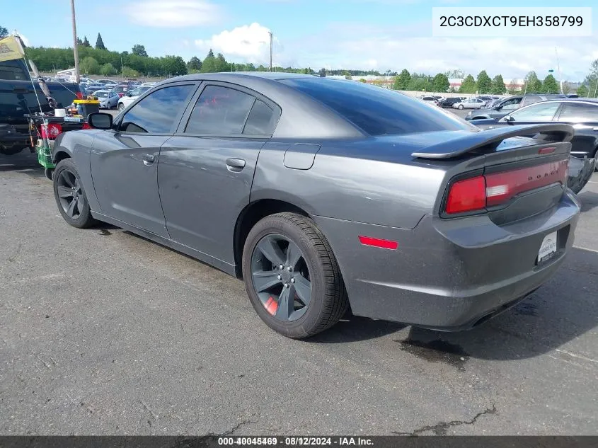 2014 Dodge Charger R/T Plus VIN: 2C3CDXCT9EH358799 Lot: 40045469