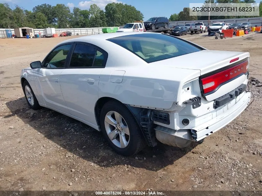 2014 Dodge Charger Se VIN: 2C3CDXBG7EH168231 Lot: 40075286