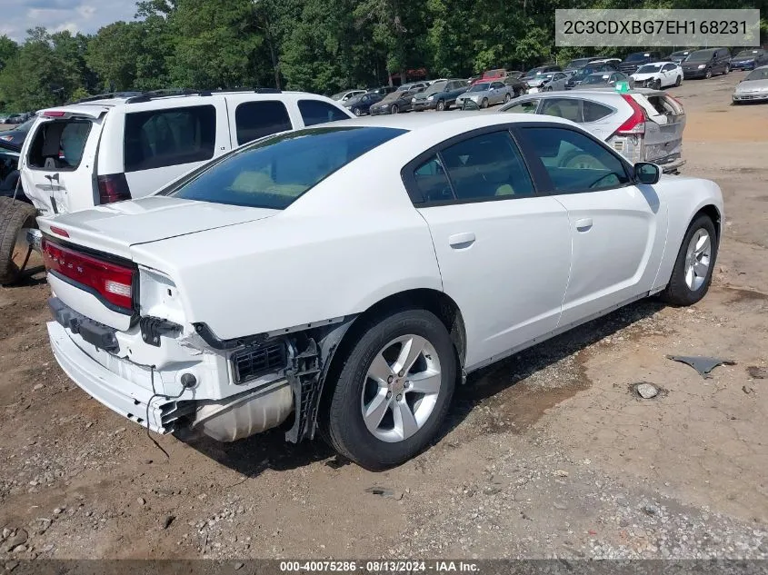 2014 Dodge Charger Se VIN: 2C3CDXBG7EH168231 Lot: 40075286