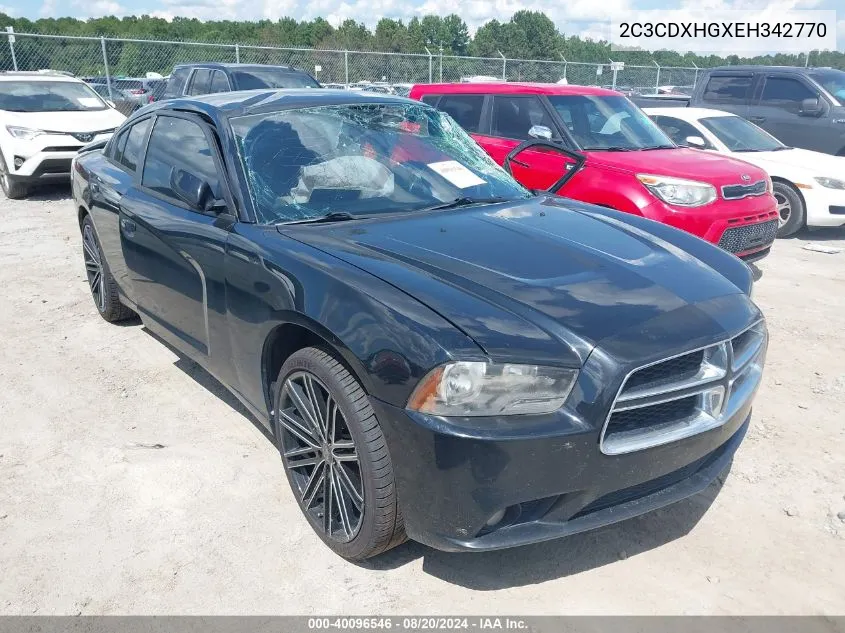 2C3CDXHGXEH342770 2014 Dodge Charger Sxt