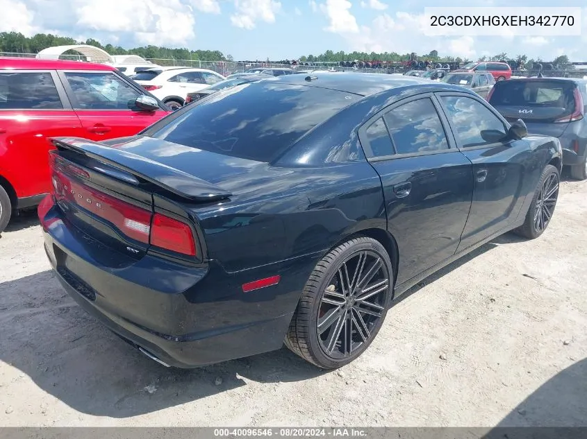 2014 Dodge Charger Sxt VIN: 2C3CDXHGXEH342770 Lot: 40096546