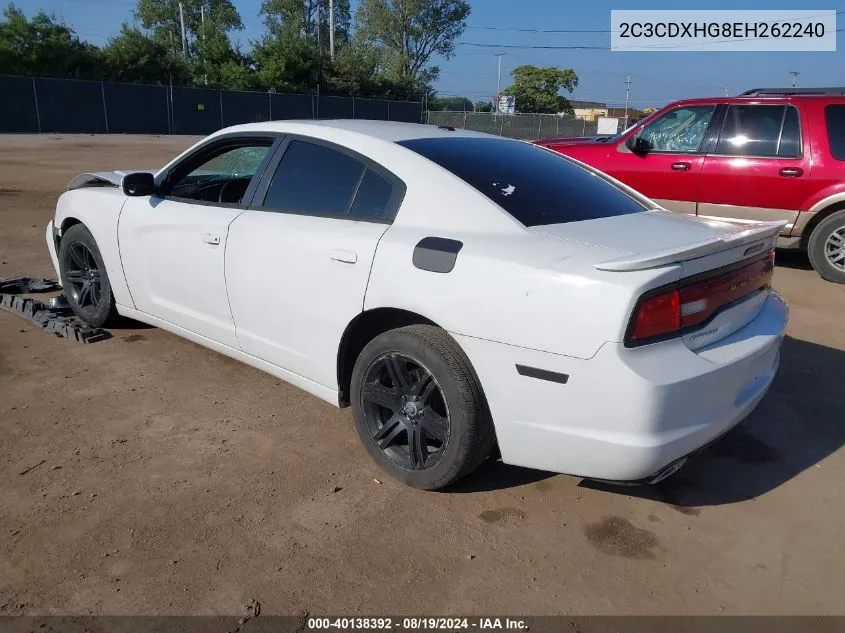 2014 Dodge Charger Sxt VIN: 2C3CDXHG8EH262240 Lot: 40138392