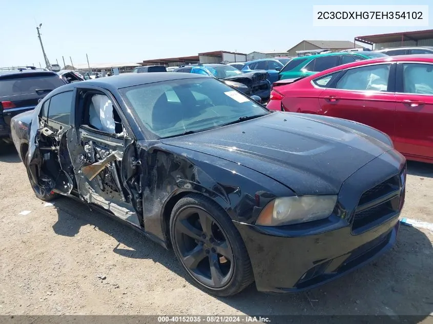 2014 Dodge Charger Sxt VIN: 2C3CDXHG7EH354102 Lot: 40152035