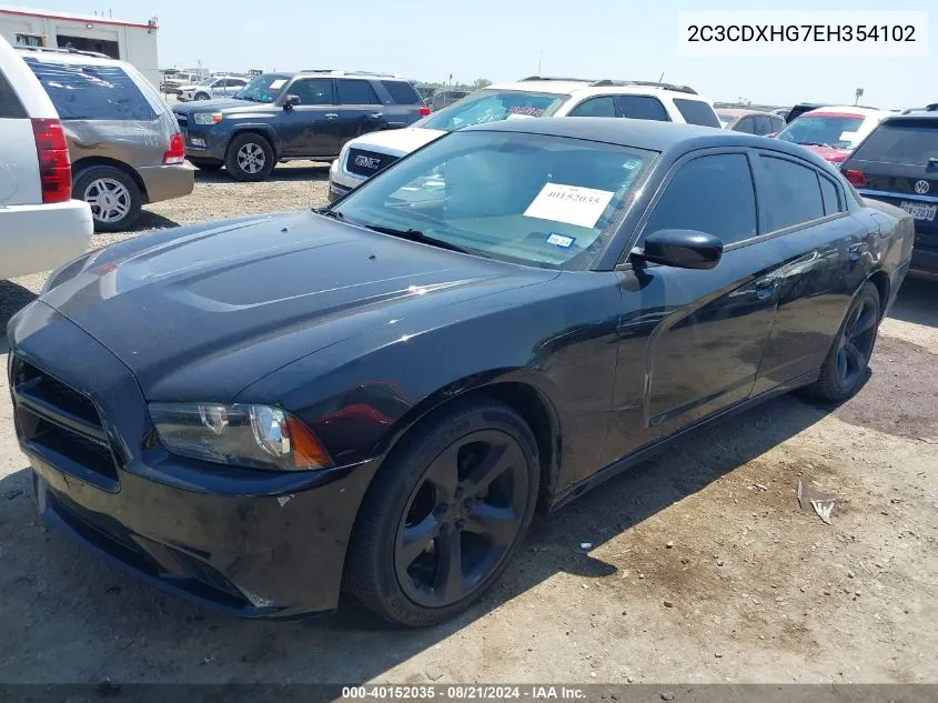 2014 Dodge Charger Sxt VIN: 2C3CDXHG7EH354102 Lot: 40152035