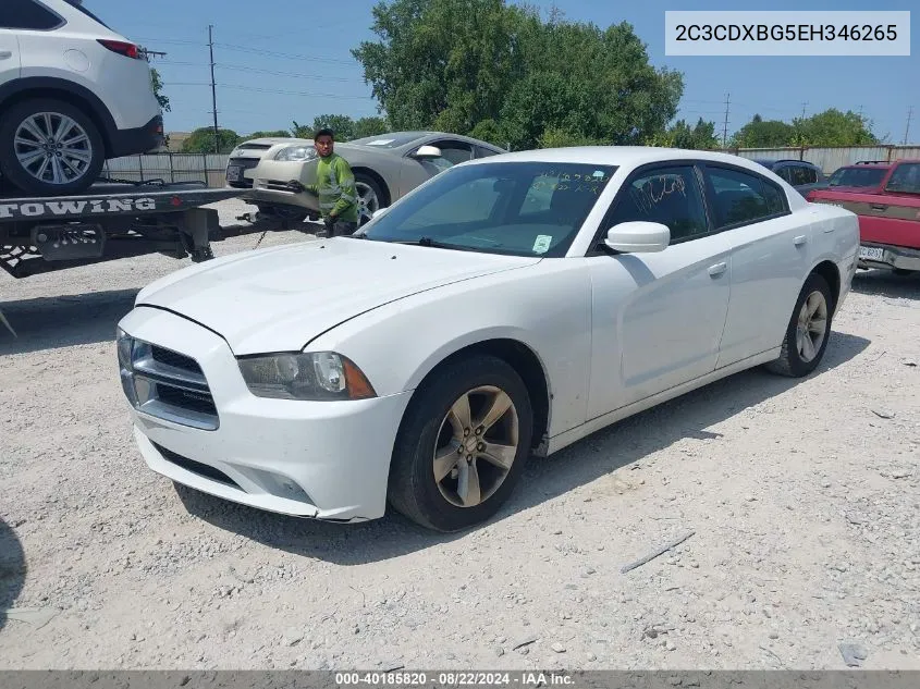 2014 Dodge Charger Se VIN: 2C3CDXBG5EH346265 Lot: 40185820