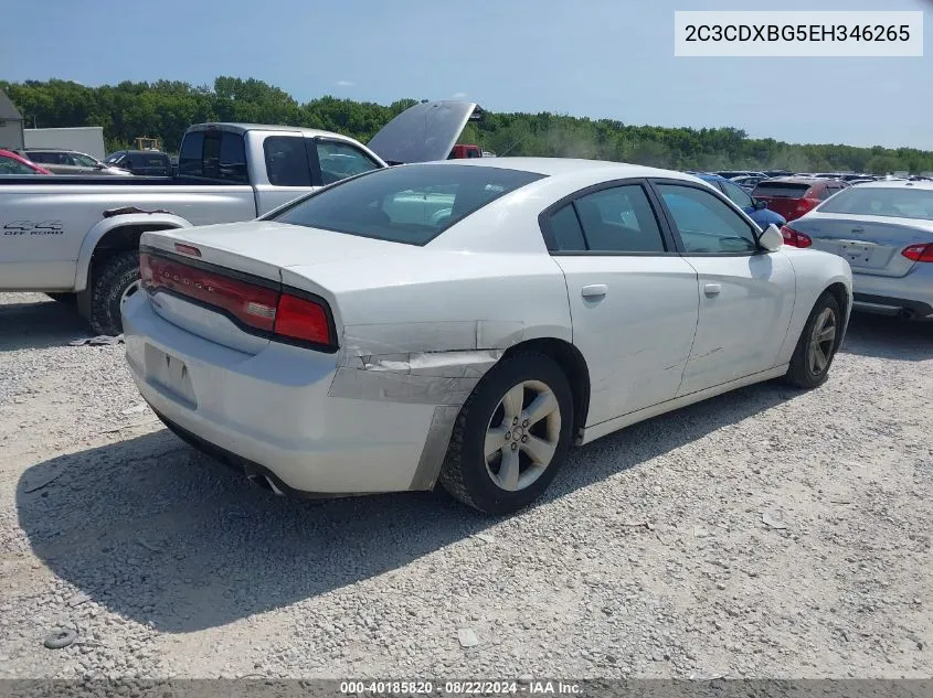 2C3CDXBG5EH346265 2014 Dodge Charger Se