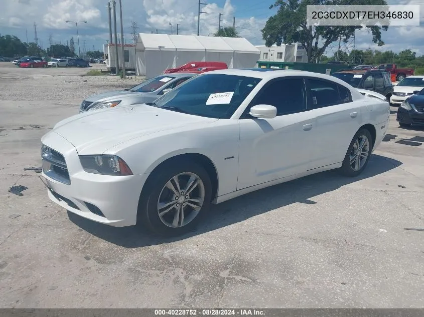 2014 Dodge Charger R/T Max VIN: 2C3CDXDT7EH346830 Lot: 40228752