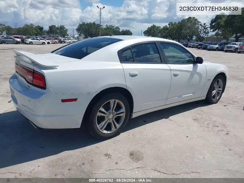 2014 Dodge Charger R/T Max VIN: 2C3CDXDT7EH346830 Lot: 40228752