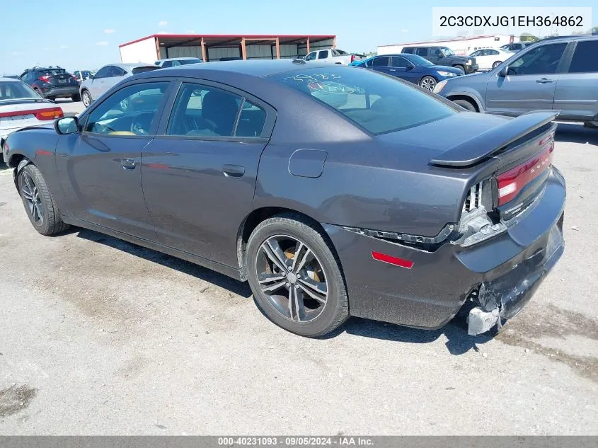 2014 Dodge Charger Sxt VIN: 2C3CDXJG1EH364862 Lot: 40231093