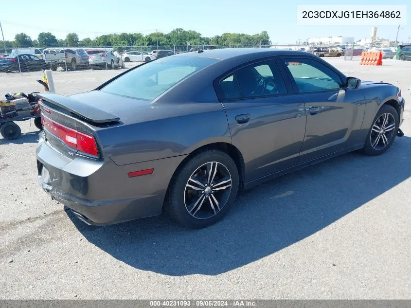 2014 Dodge Charger Sxt VIN: 2C3CDXJG1EH364862 Lot: 40231093