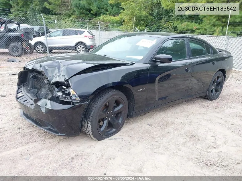 2014 Dodge Charger R/T VIN: 2C3CDXCT6EH183542 Lot: 40274576