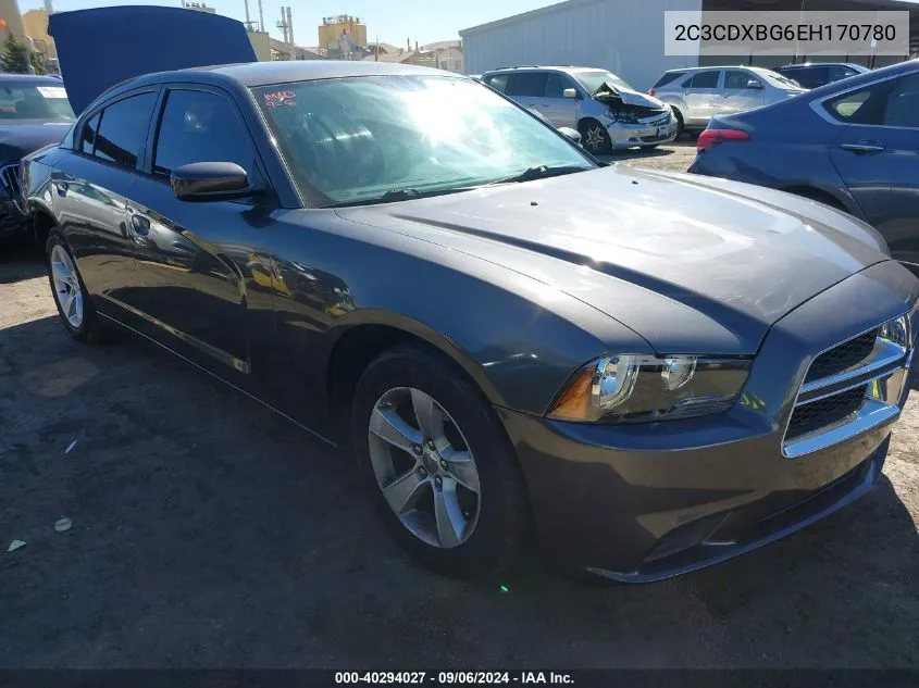 2014 Dodge Charger Se VIN: 2C3CDXBG6EH170780 Lot: 40294027