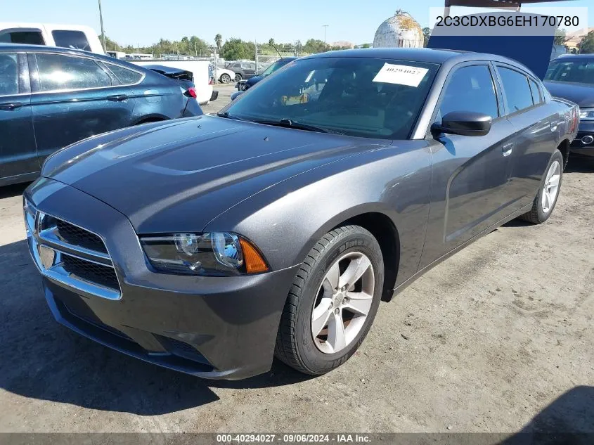 2C3CDXBG6EH170780 2014 Dodge Charger Se