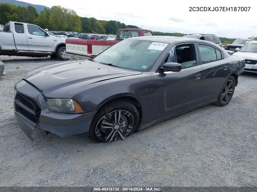 2014 Dodge Charger Sxt VIN: 2C3CDXJG7EH187007 Lot: 40318735