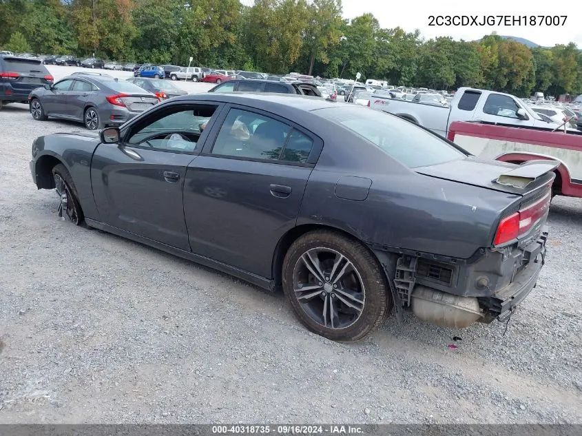 2014 Dodge Charger Sxt VIN: 2C3CDXJG7EH187007 Lot: 40318735