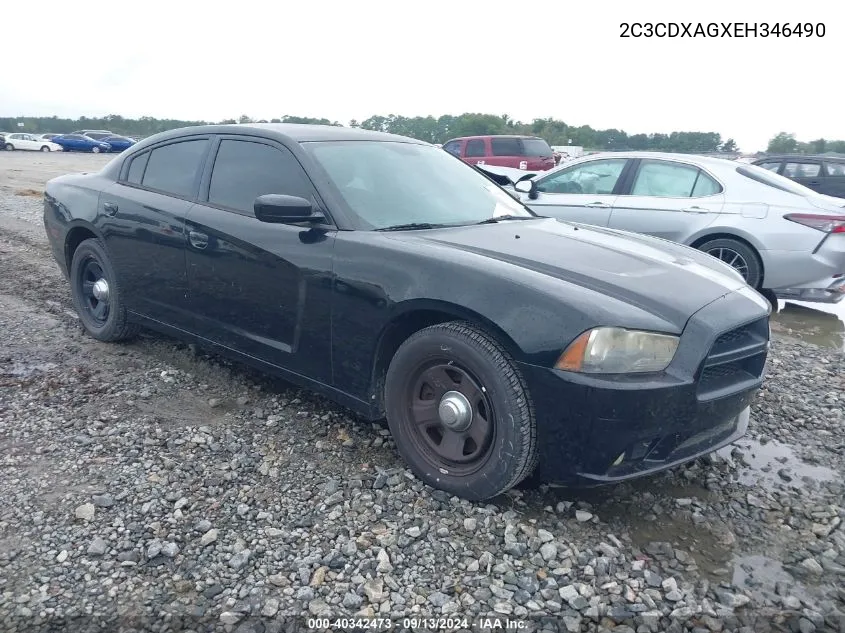 2014 Dodge Charger Police VIN: 2C3CDXAGXEH346490 Lot: 40342473