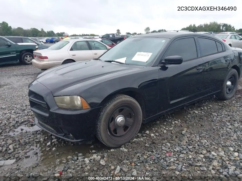 2014 Dodge Charger Police VIN: 2C3CDXAGXEH346490 Lot: 40342473