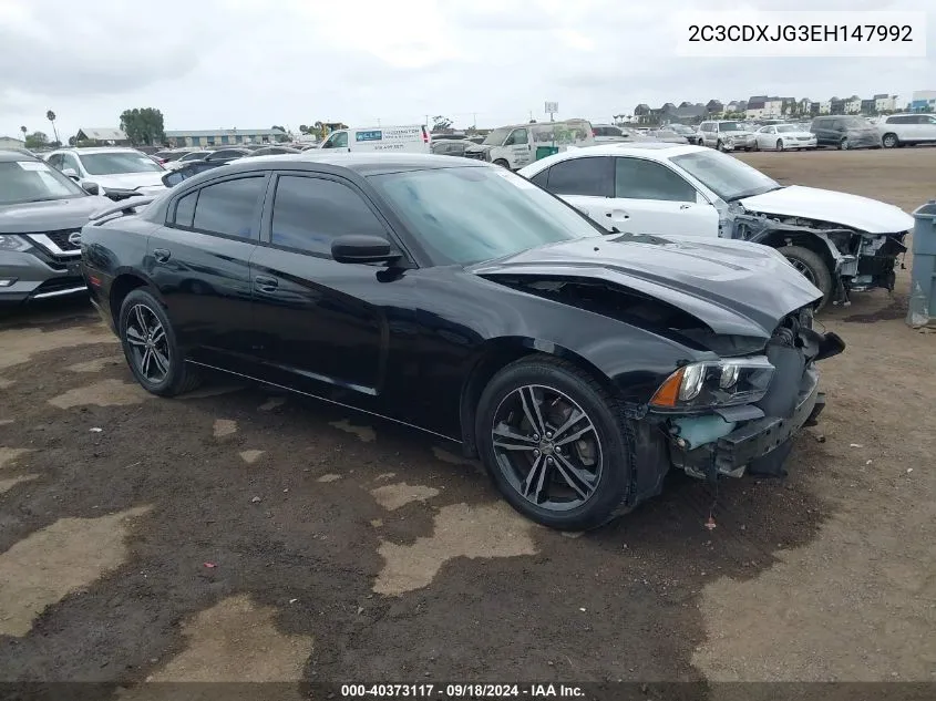 2014 Dodge Charger Sxt VIN: 2C3CDXJG3EH147992 Lot: 40373117